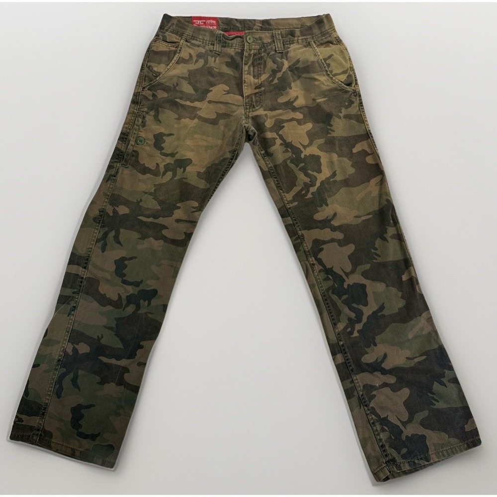 Jordan Craig Pants Mens 34x30(29) Green Camo Straight Leg Cotton Street Trap